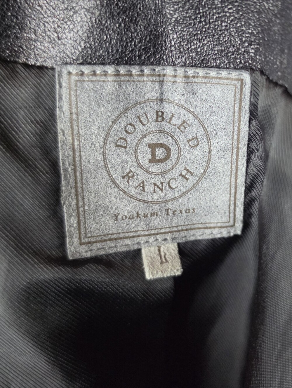 NWOT Vntg Double D Ranch Paint Your Wagon Black Leather Fringe Whipstitch Jacket - Picture 11 of 12